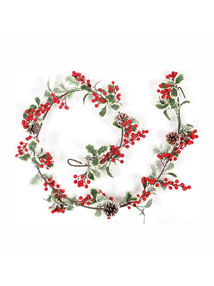 Christmas Garland Simulation Red Berry Pendant Wreath Decoration Party Supplies Dekoration Farmhouse Decor