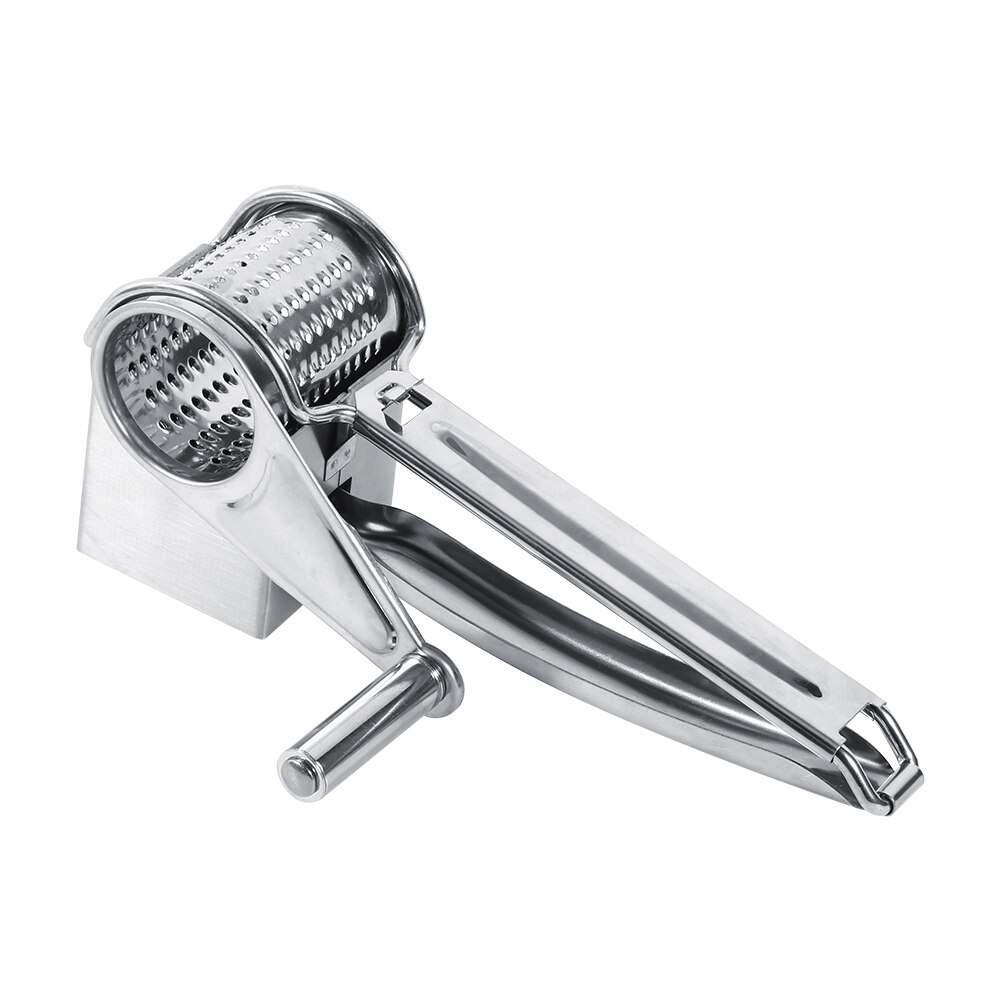 Brand Durable Multifunctional Kitchen Craft Rotation Stainless Steel Cheese Grater 1 Drums Slice Shred Tool