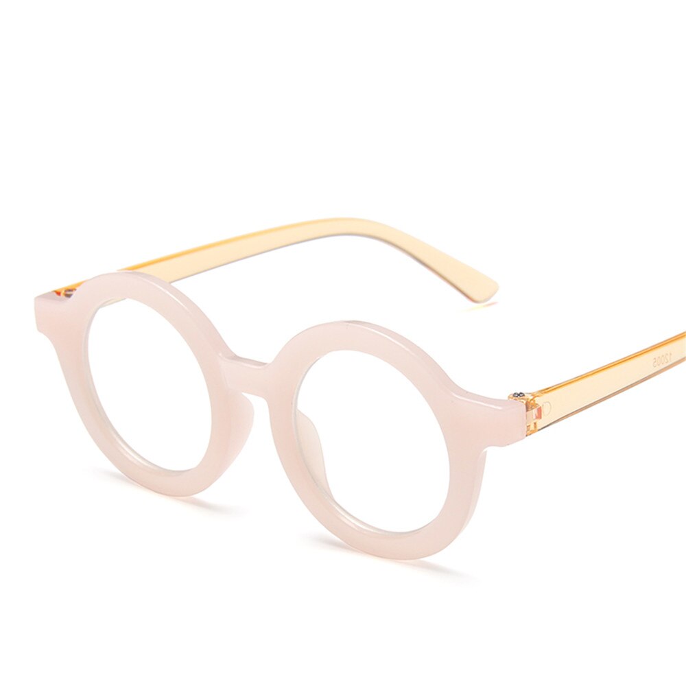 LongKeeper Anti Blau Licht freundlicher Brille Mädchen Nette Rosa Runde Brillen Junge freundlicher Computer Brillen Optische Rahmen UV400: Rosa klar
