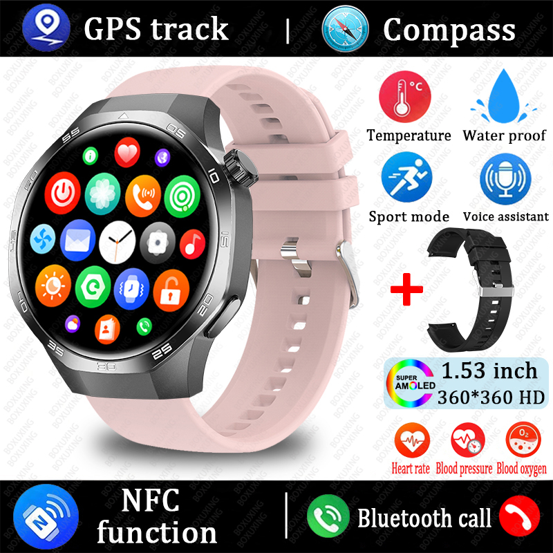 2025 Nuovo Orologio 5 MAX Astuto Della Vigilanza HD AMOLED Schermo NFC GPS inseguitore Chiamata Bluetooth Impermeabile sport saluto Smartwatch Uomo Donna: Grigio