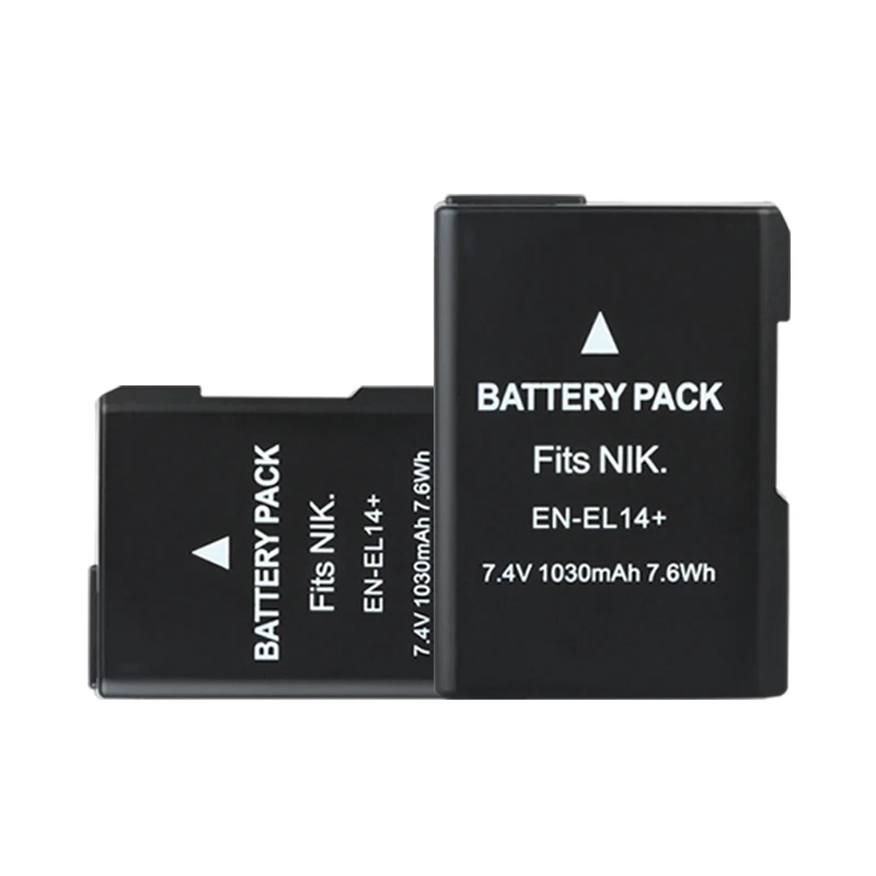 EN EL14 1030mAh Batteries EN-EL14 pour Nikon D5100 D5200 D5500 D5600 D5300 P7200 P7700 P7100 D3100 D3200 D3300 chargeur de batterie: RED