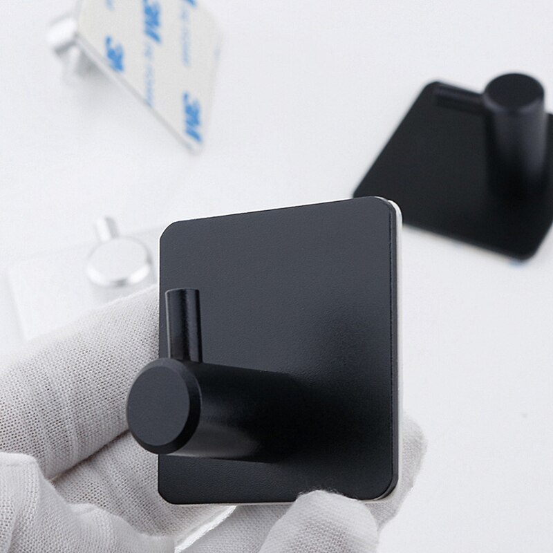 1PC SUS304 Robe Hooks Strong Self Adhesive Bathroom Stainless Steel Hook Wall Hangers Coat Towel Rustproof Hooks Kitchen Hardwar