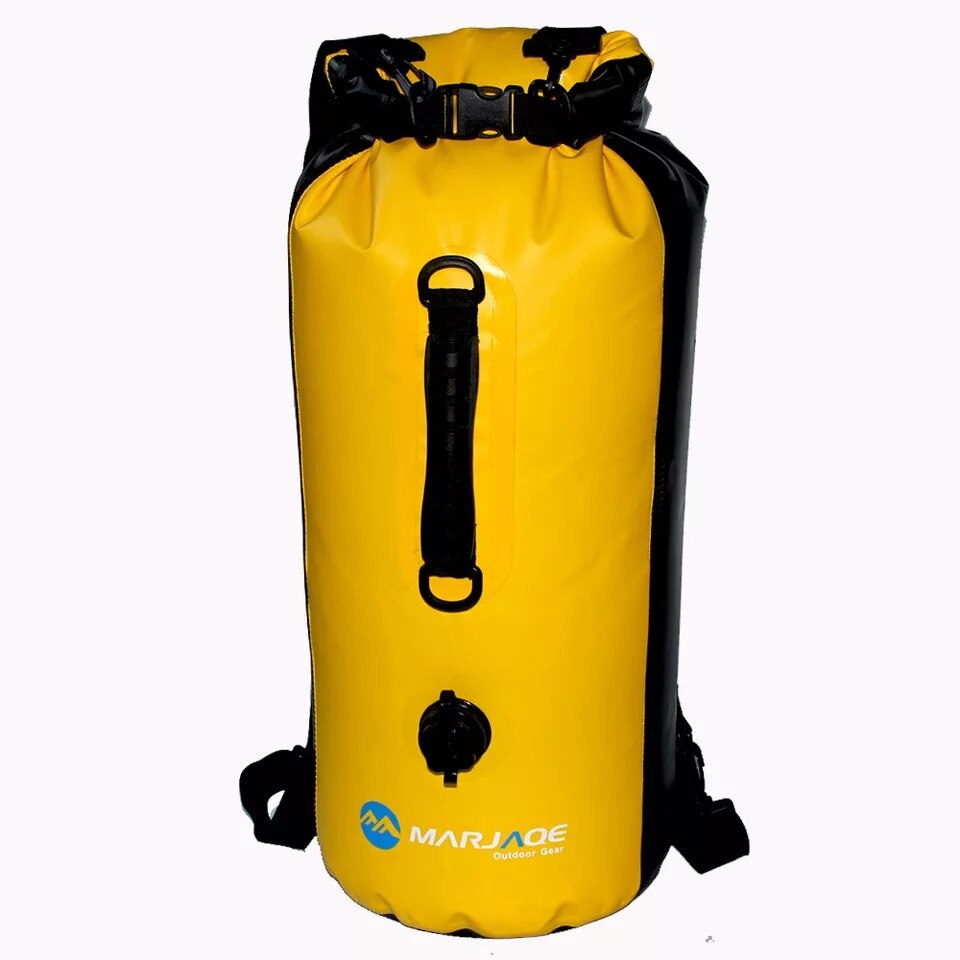 30l oppblåsbare dykkebag vanntett tørr bag ryggsekk sammenleggbar bøtte fiske roll top ryggsekk hav drybag kajakk utendørs pakke: 30 lys gul