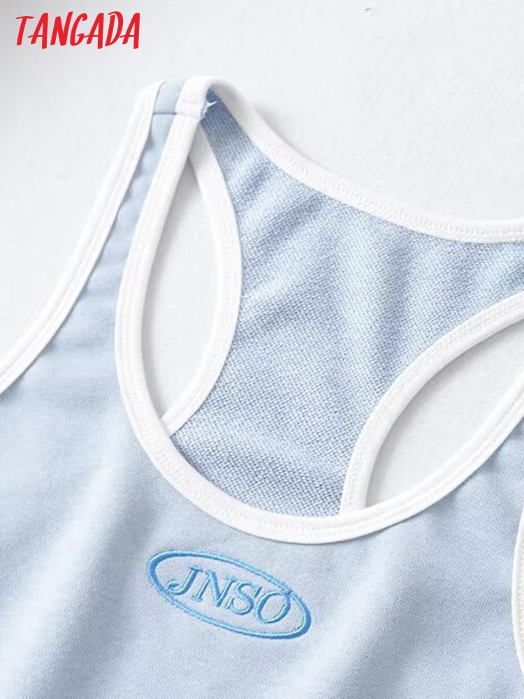 Tangada Tracksuits Two Piece Set White Tank and Shorts 2T83