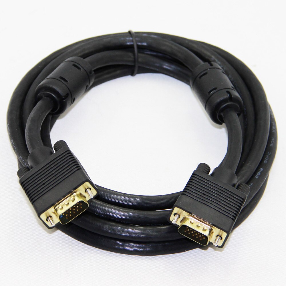 Bochara Vergoldet VGA Kabel Stecker-stecker 3 + 6 HD Komplett Verdrahtet 15PIN Für LCD PROJEKTOR PC Laptop monitor 1,5 m 3m 5m 10m 15m 20m