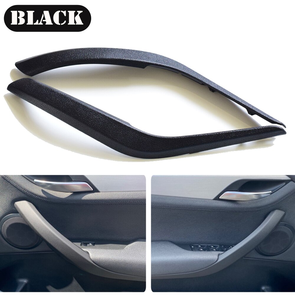 Links Rechts Auto Binnendeur Panel Handvat Pull Trim Cover Auto Interieur Deurgrepen Covers Voor Bmw X1 E84: Black-2PCS