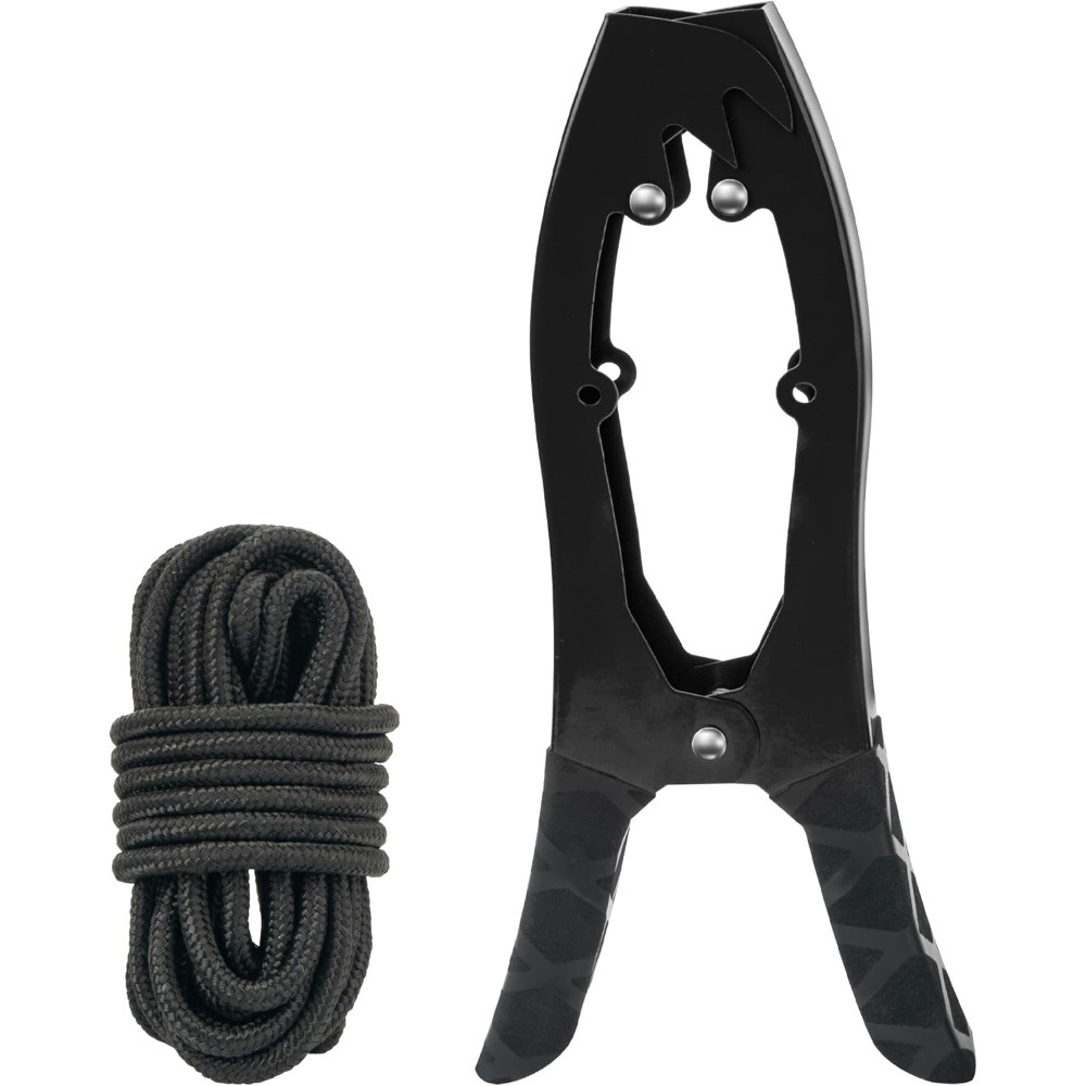 Poignée d'ancrage de canoë, porte-brosse d'ancrage, fixation du bec de requin, pince de bateau de canoë de Kayak pour la fixation des mâchoires de Tension autobloquantes: Black