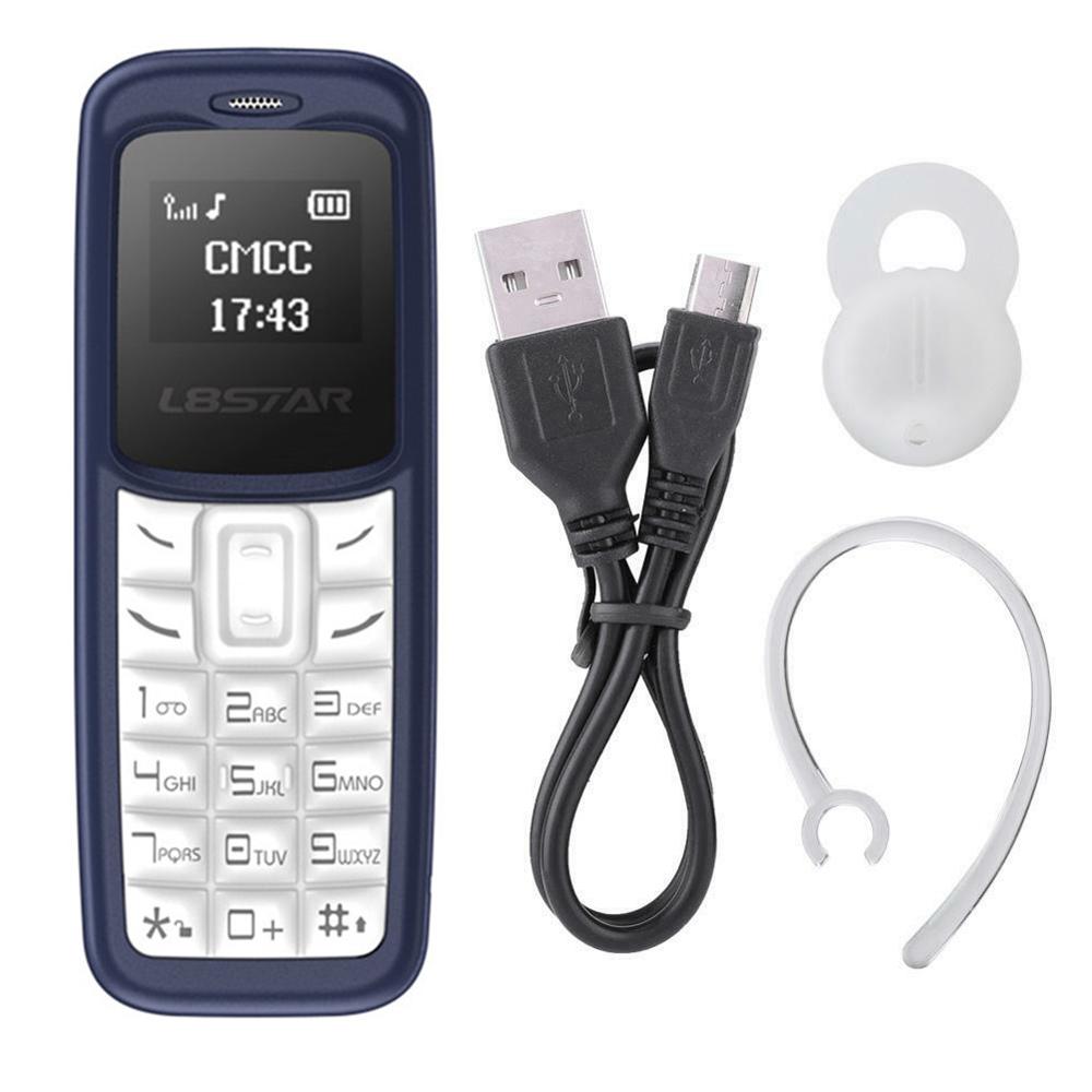 L8star 100% Originale Imei Variabile Sbloccato Mini Telefono Voce Magica Mani Libere Auricolare Bluetooth Più Piccolo del Mondo di Sostegno Del Telefono: BM30 Blue