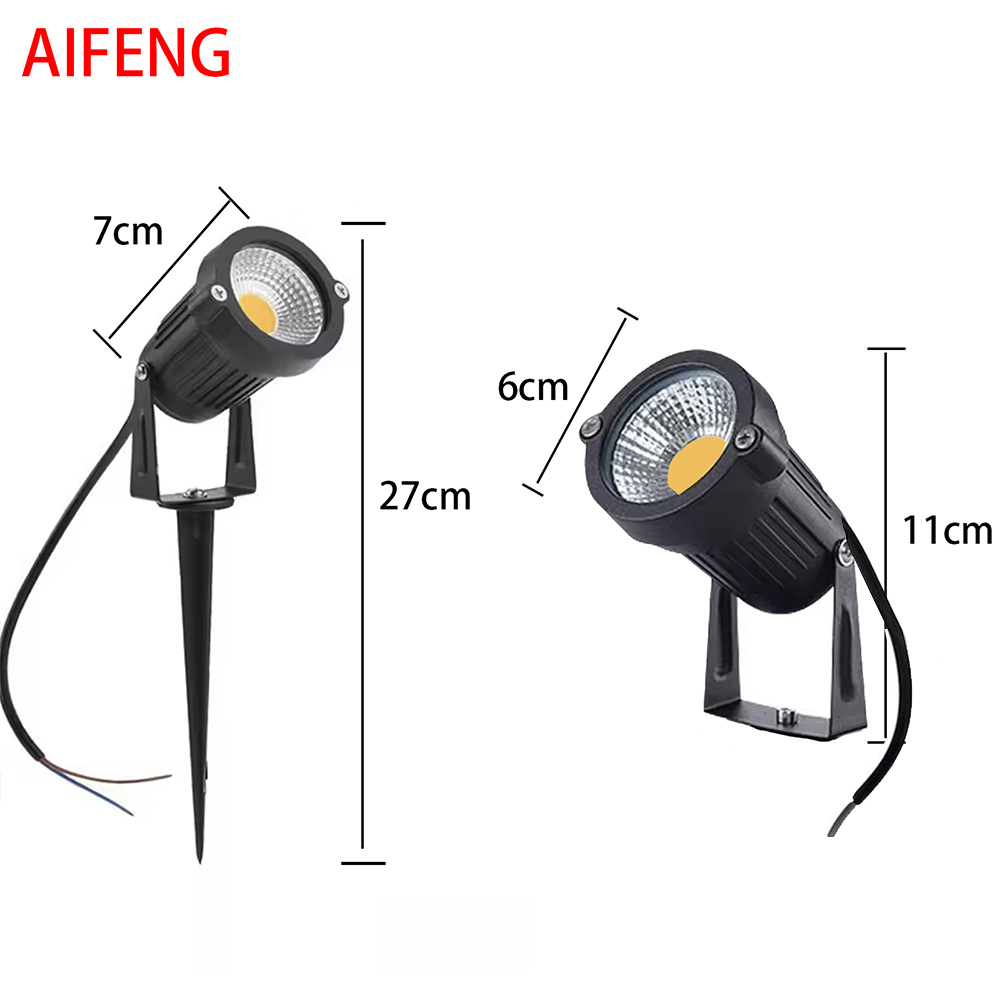 Led havebelysning 5w udendørs græsplænelampe vandtæt belysning havesti spotlights  ac85v-265v dc12v