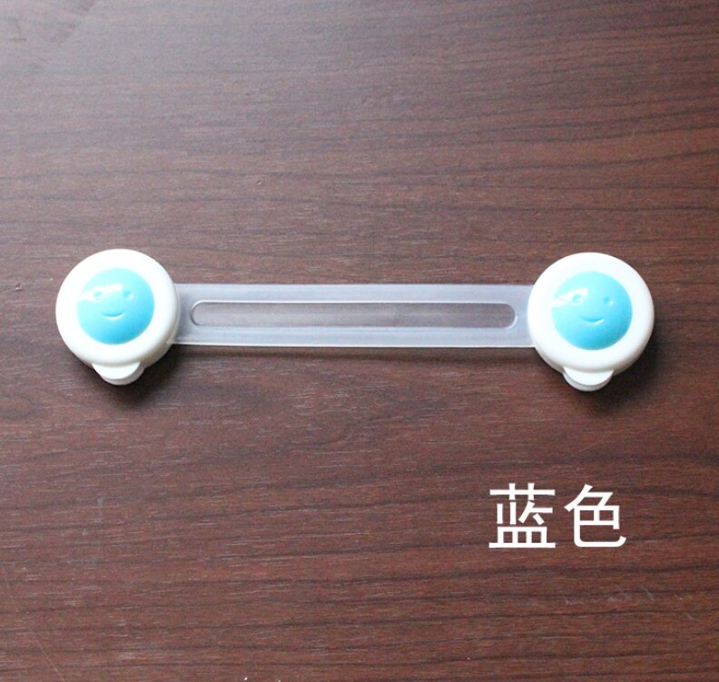 Baby Safety Door Drawer Cabinet Wardrobe Refrigerator Lock Kids Children Straps Protection Security Meuble Closet Fridge: Smile Blue