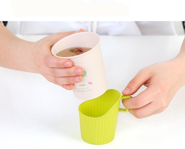 3 PCS Porable Plastic Disposable Paper Cup Holder Heat Cold Insulation