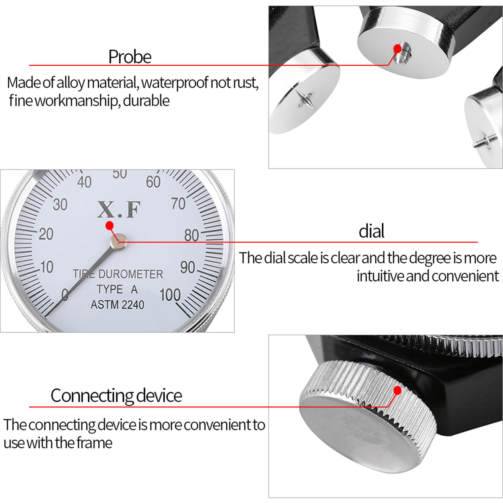Durometer Meter Band Durometer Shore Type A/O/D Ru... – Vicedeal