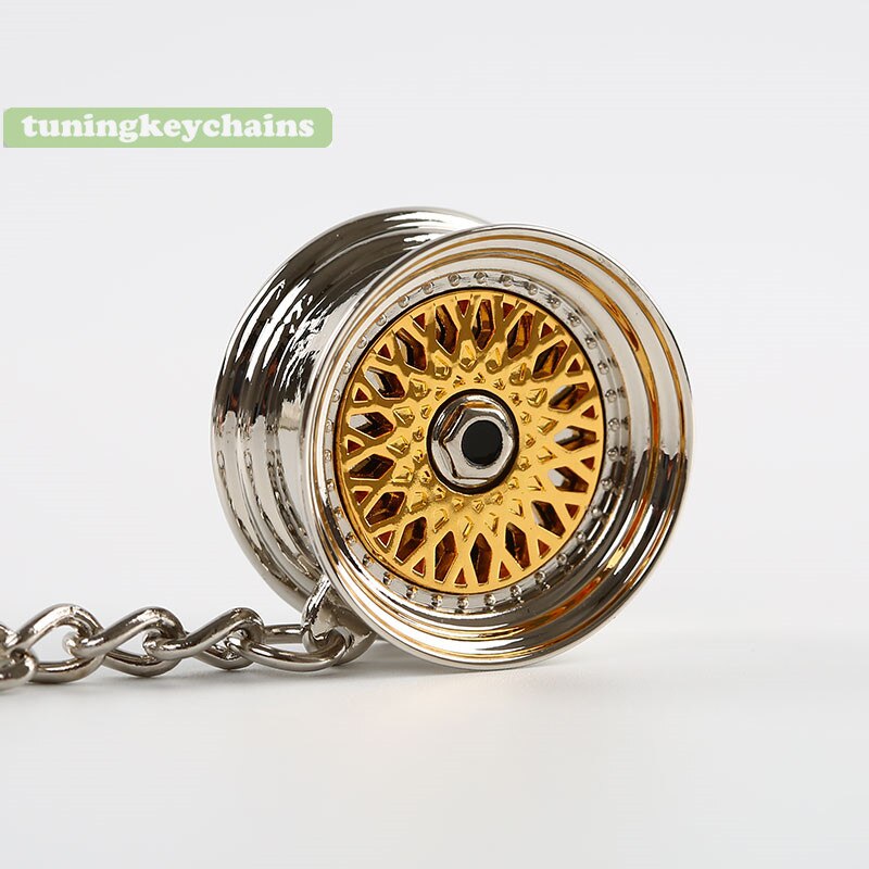 Sleutelhanger sleutelhanger sleutelhanger tas hanger jdm raceauto auto-onderdelen tuning: Goud