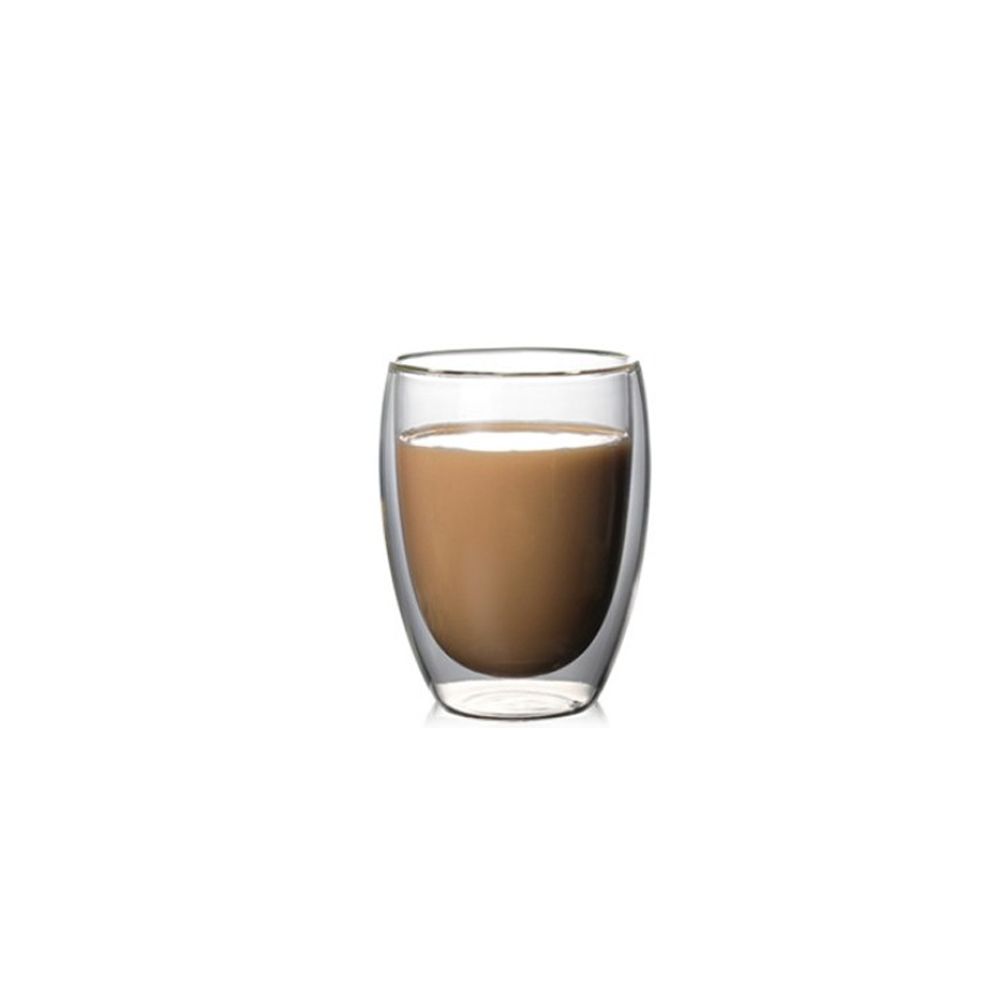 High Borosilicate Double Wall Glass Beer Espresso Coffee Cup Set Heat-resistant Handmade Tumbler Tea Whiskey Glass: 350ml