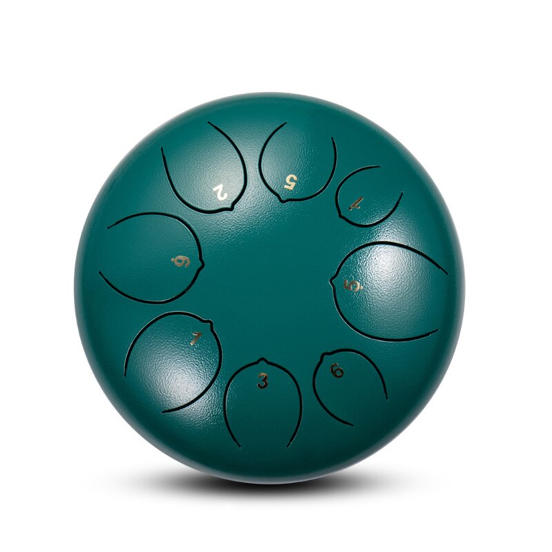 5,5 zoll Stahl Zunge Lotus Trommel 8-Tonne Handpan Tankdrum Instrument EDF88: dunkel Grün
