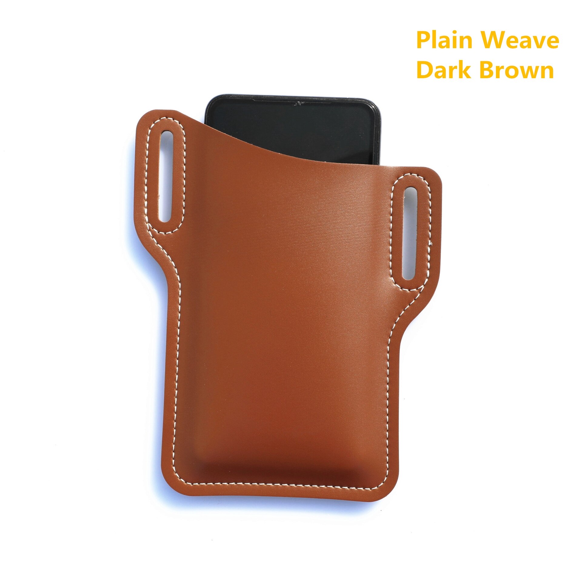 Mannen Vrouwen Gsm Loop Holster Case Zakken Draagbare Multifunctionele Heuptas Pu Lederen Mobiele Telefoon Portemonnee Vintage Riem Tas: Dark Brown