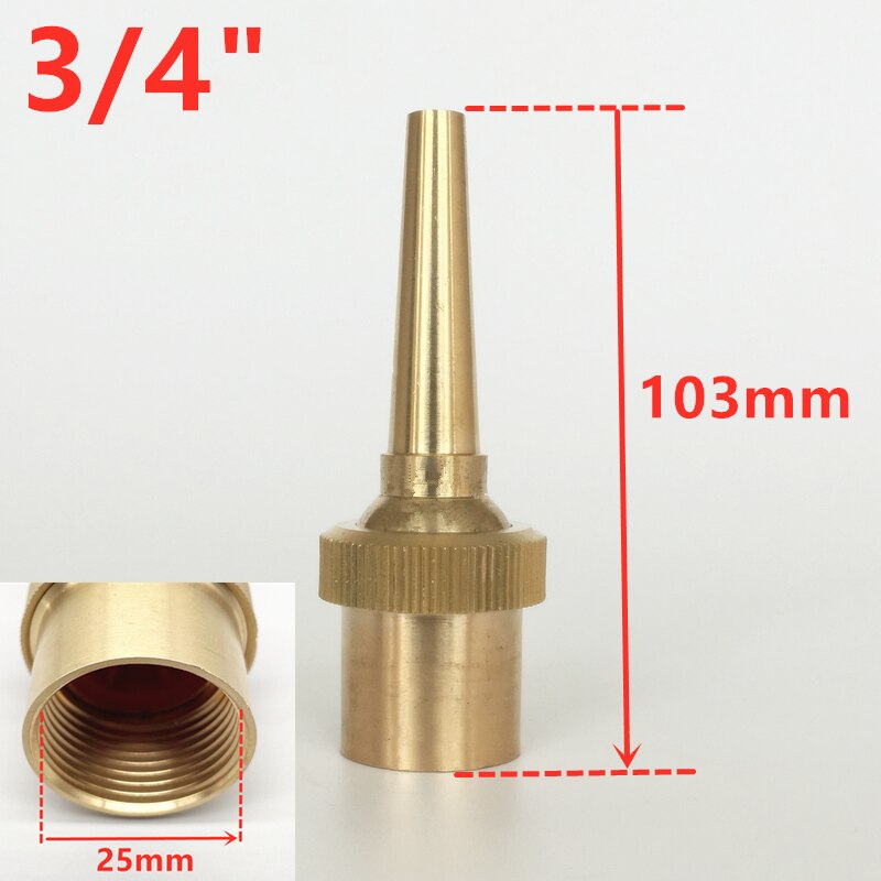 1/2" 3/4" 1" Copper Brass Jet Straight Adjustable Fountain Water Spray Nozzles Fountain Pool Nozzles: DN20