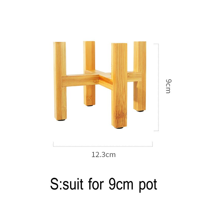 Stojak na kwiaty wolnostojący balkon bambusowy uchwyt na drewno bonsai podnóżek półki na półki: S