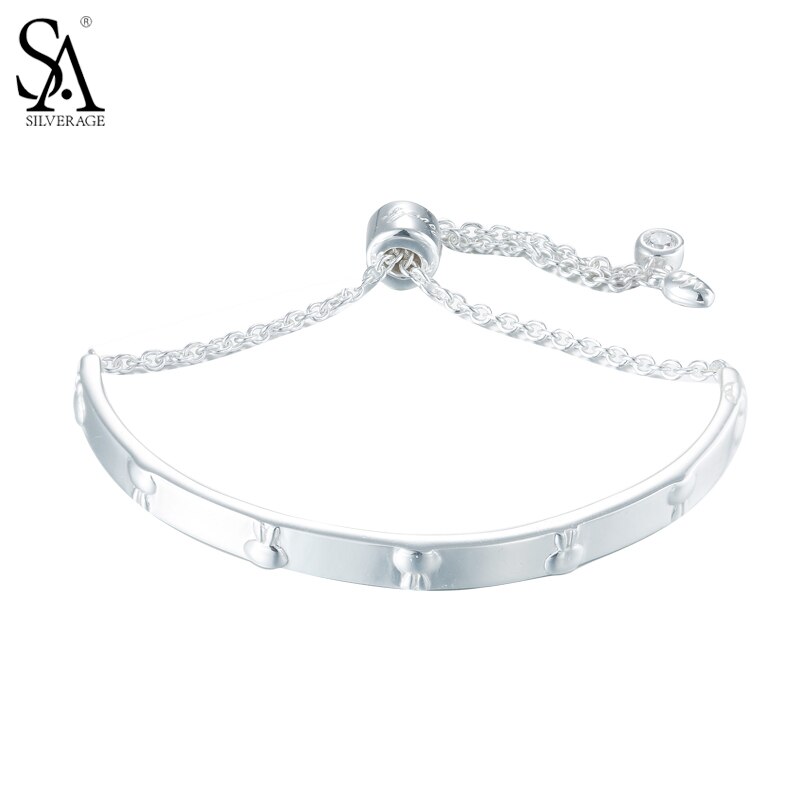 SA SILVERAGE Echt 925 Sterling Zilveren Armband Fijne Sieraden voor Vrouwen Konijn Chain Bangle