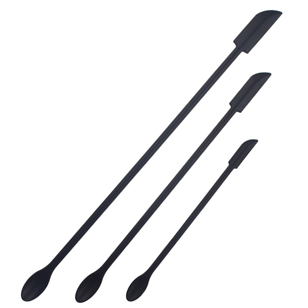 Mini Silicone Spatula Jar Bottle Scraper Food Grade Heat Resistant BPA Free Silica Long Handle Jam Spatulas Kitchen Gadgets: black