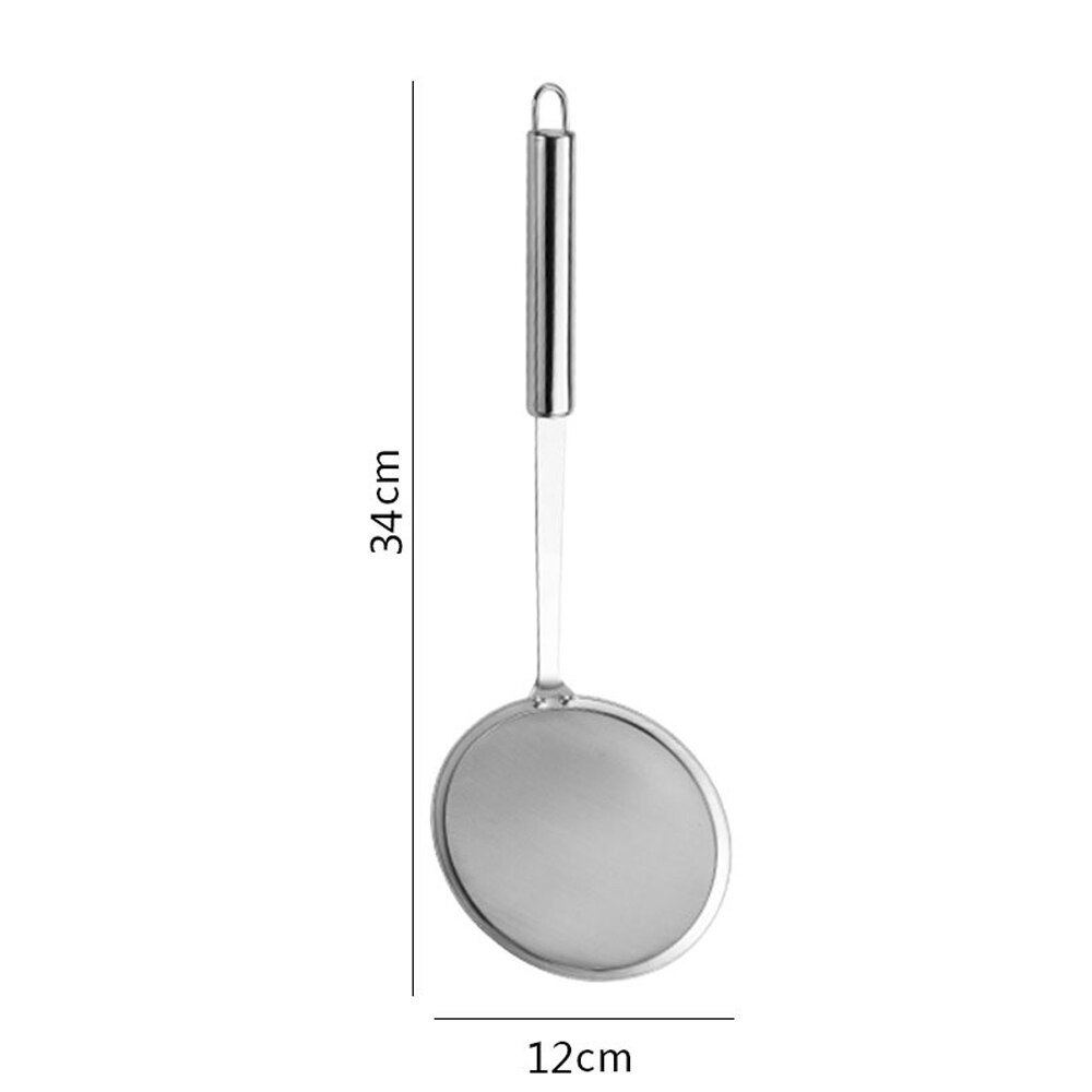 Stainless Steel Colander Spoon Fine Mesh Kitchen Skimmer Frying Cooking Accessories Vegetable Residue Mesh Colander Kitchen Tool: CF0142-02
