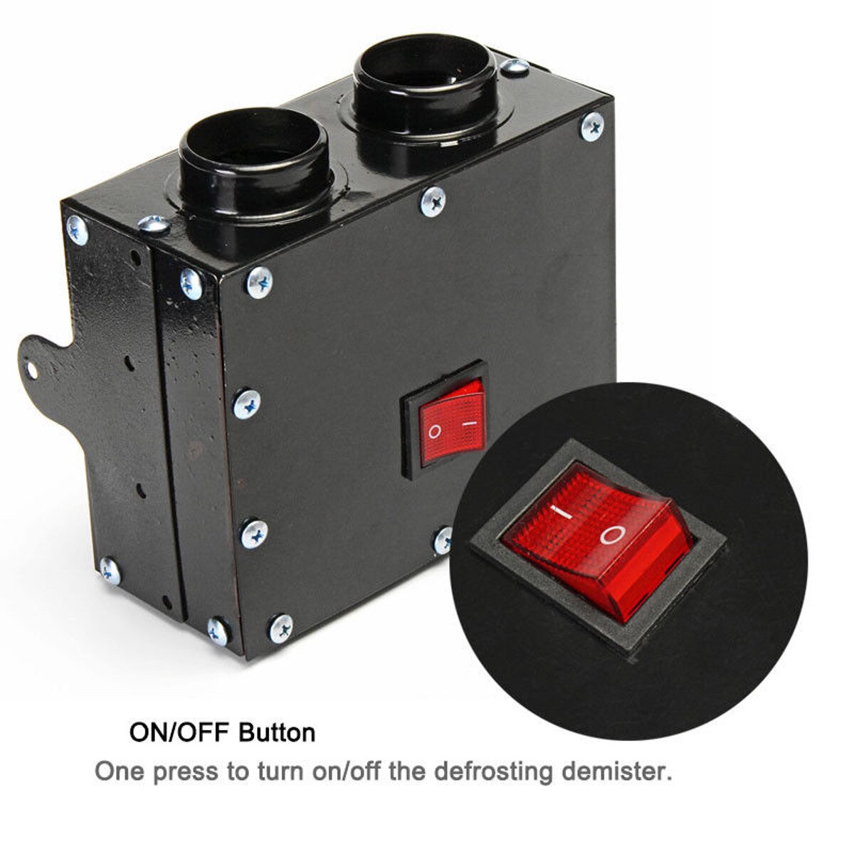 12V/24V 300W Car Fan Heater 2 Holes Heating Warmer Windscreen Defroster Demister Fan Auto Vehicle Truck Heater Defroster