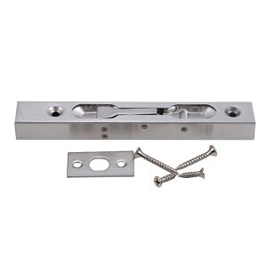 6inch Brushed Stainless Steel Dark Pin Box Door Bolts Flush Bolts Security Anti-Theft Door Latches Buckles Hardware: Brushed steel