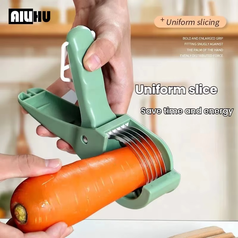 HooFun Saladesnijder - Roestvrij Staal Groente Fruit Snijder - Multifunctioneel Keukengereedschap