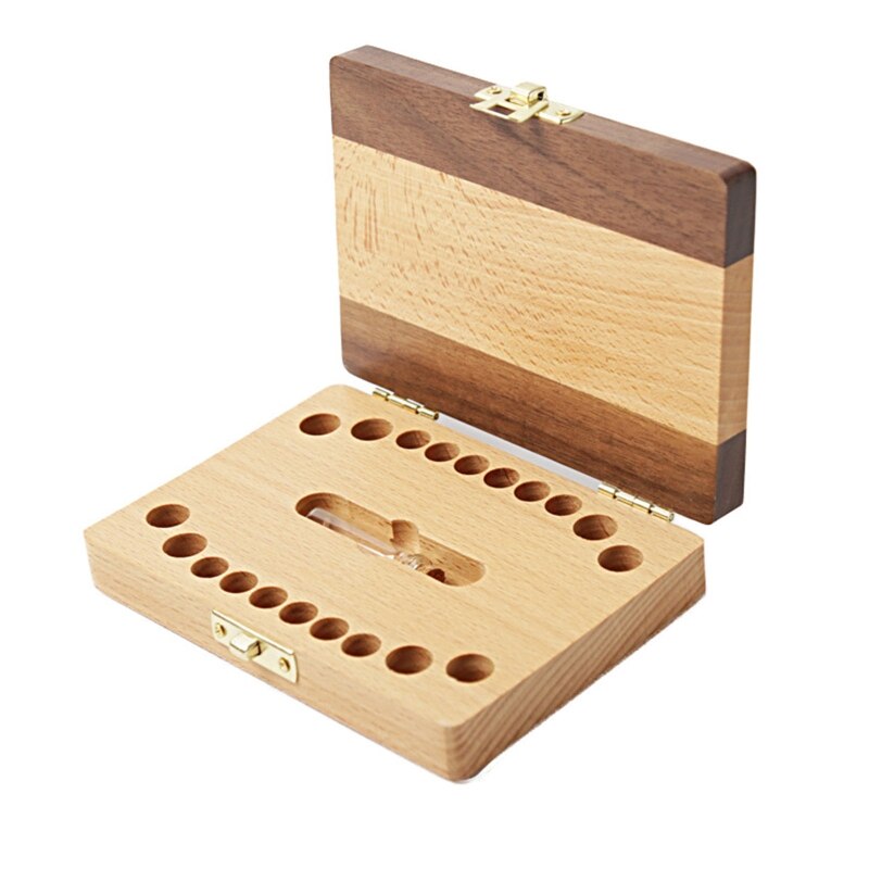 B2EB Melktand Opbergdoos Houder Houten Melk Tanden Geheugen Organizer Herinnering Box Voor Kinderen Jongens Meisjes Souvenirs