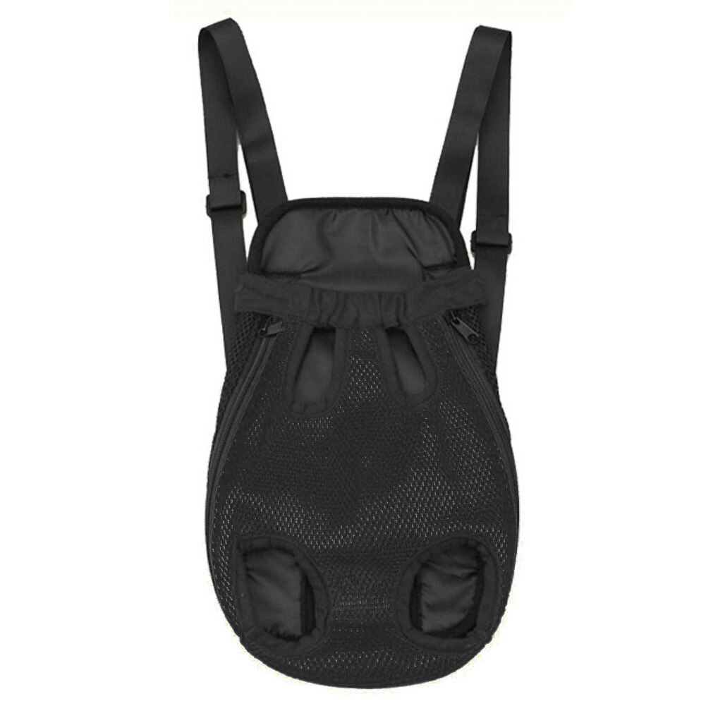 80% Sales! Pet Carrier Backpack Adjustable Front Cat Dog Legs Tail Out Chest Travel Bag: Black / XL