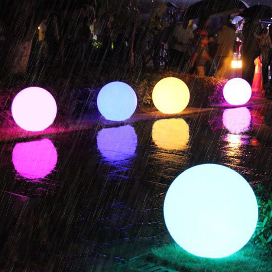 Vandtæt ledet kuglelampe rgb undersøisk lys indendørs udendørs bryllup have græsplæne swimmingpool flydende ktv bar festindretning