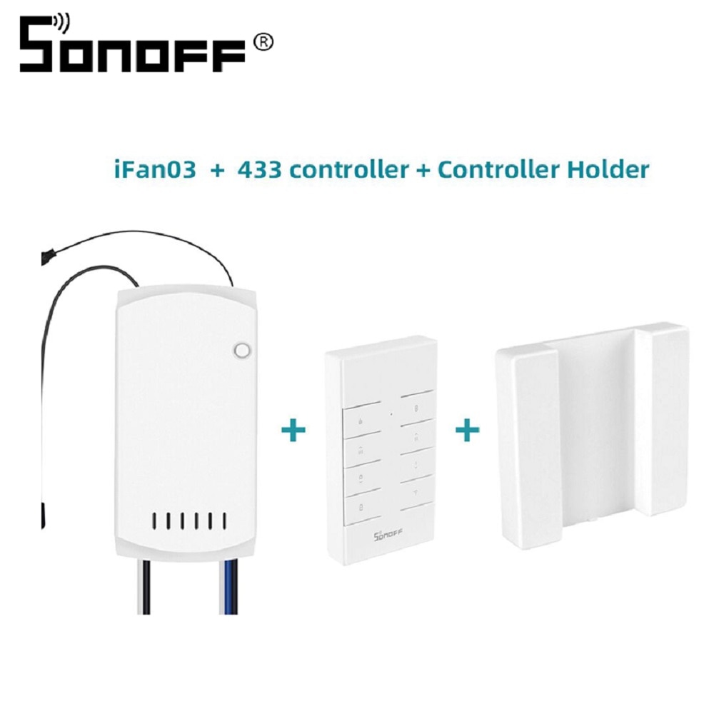 SONOFF IFAN03/RM433 Remote Control 433mhz Wifi Ceiling Fan Light Dimmer Speed Controller Smart Switch Support Google Home Alexa