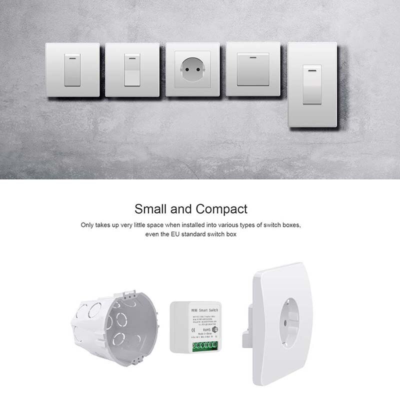 10A/16A Mini Smart Wifi Diy Switch Control, Smart Home Automation Module, Wellt Met Alexa Google Thuis Slimme Leven App