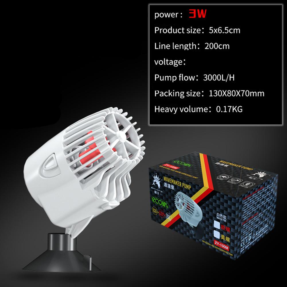 Wavemaker Wave Maker Water Pump for Aquarium Fish Tank Submersible Aerobic Pump Water Circulation Pump Flow Surf Pump 220-240V: US Plug 100M White