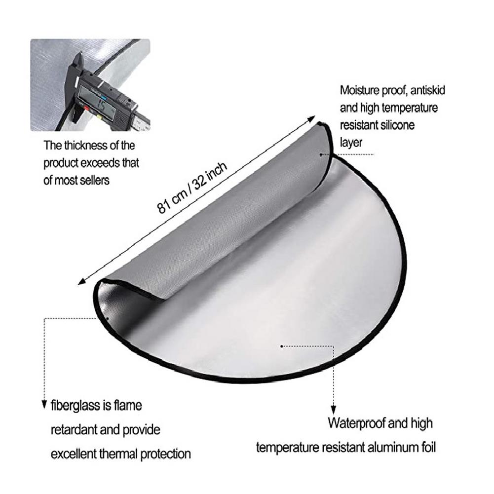 BBQ Fireproof Mat Fire Pit Mat Stove Fireproof Grill Mat Protect Your Deck Patio Lawn Or Campsite From Popping Embers