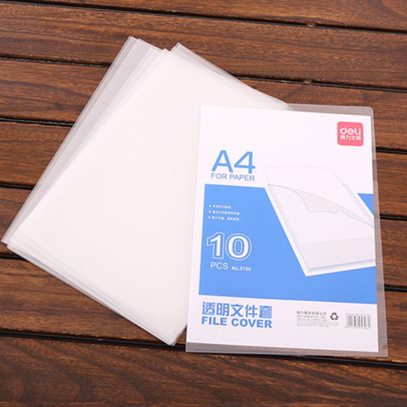 10Pcs A4 Bestand Cover Bestandsmap Transparante Presentatie Map Voor Documenten Business Hervatten Thesis Bestand Mouw