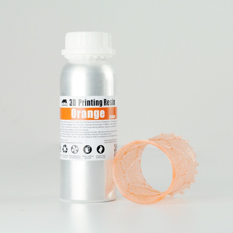 Wanhao 405 Nm Uv Hars Voor Dlp/Sla 3D Printer, 3D Printer Hars 250Ml/Fles: Orange