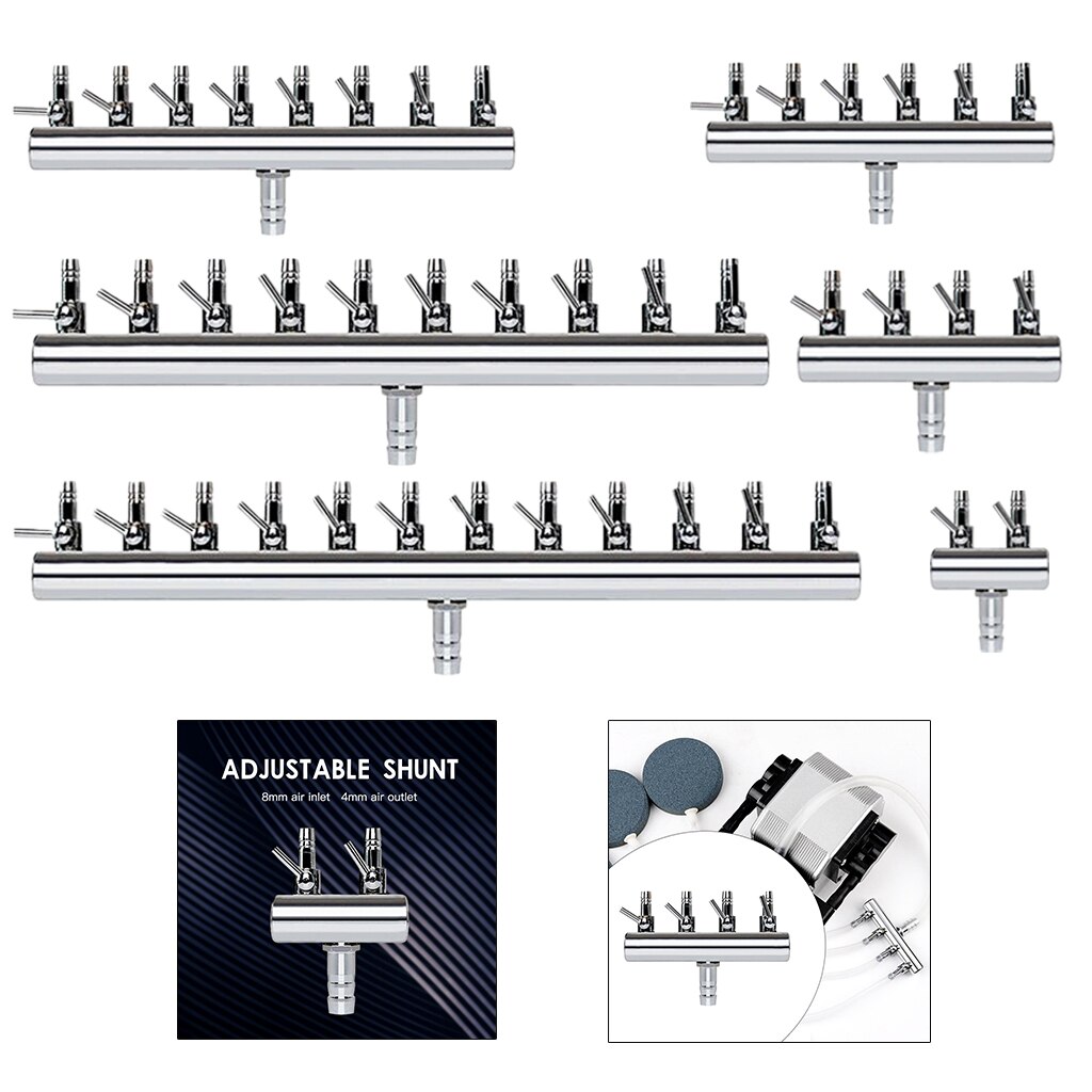 Aquarium Air Flow Splitter Lever Control Valve Air Pump Flow Tube Pipe Line