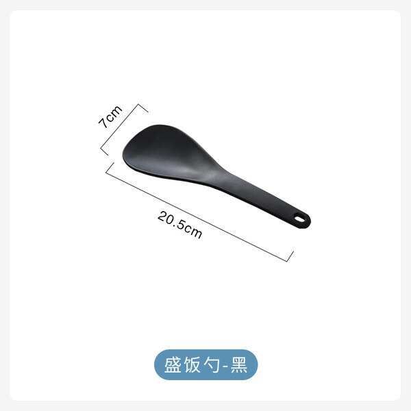 Zwart Wit Rijst Pollepel Soeplepel Plastic Non-stick Hangable Scoop Voedsel Serveren Lepels Servies Keuken Benodigdheden Koken Tool: style2