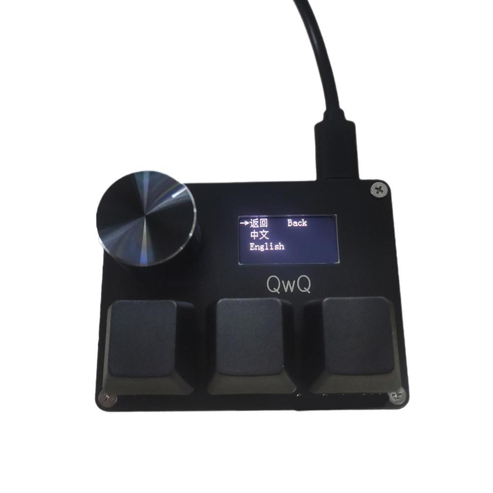 SayoDevice OSU-toetsenbord O3C Rapid Trigger Hall-schakelaars Magnetische rode schakelaars Toetsenbord met knop Scherm Kopiëren Plakken Shotcut: Black
