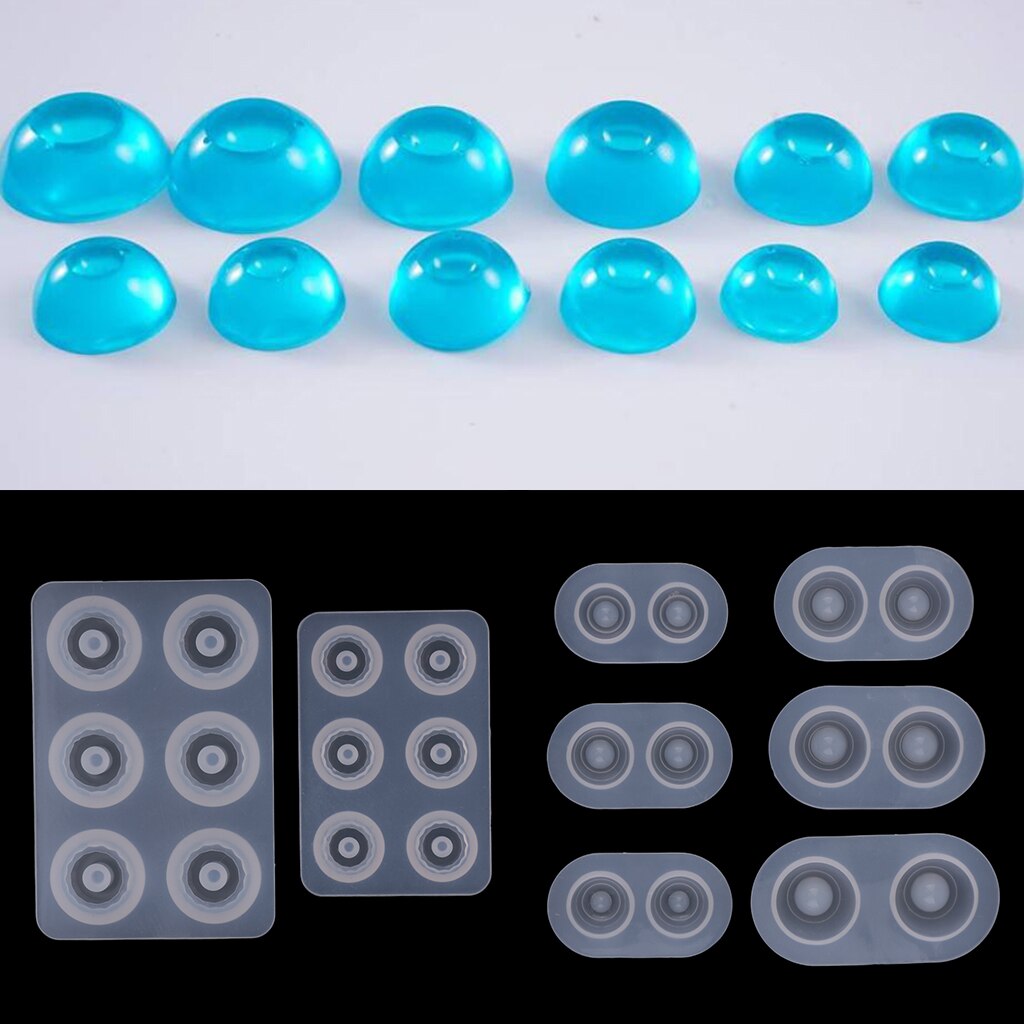 8 bjd boneca olho molde resina fundição grânulos molde pressão olho silicone base de molde