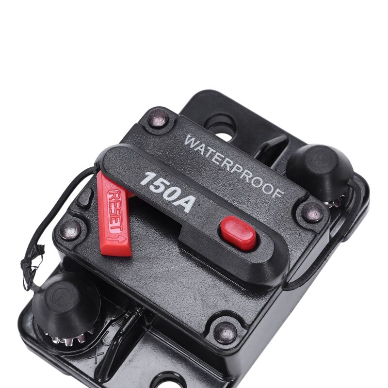 2x 12V/24V portafusibles para coche marino o 100A/150A interruptor de circuito de reinicio Manual