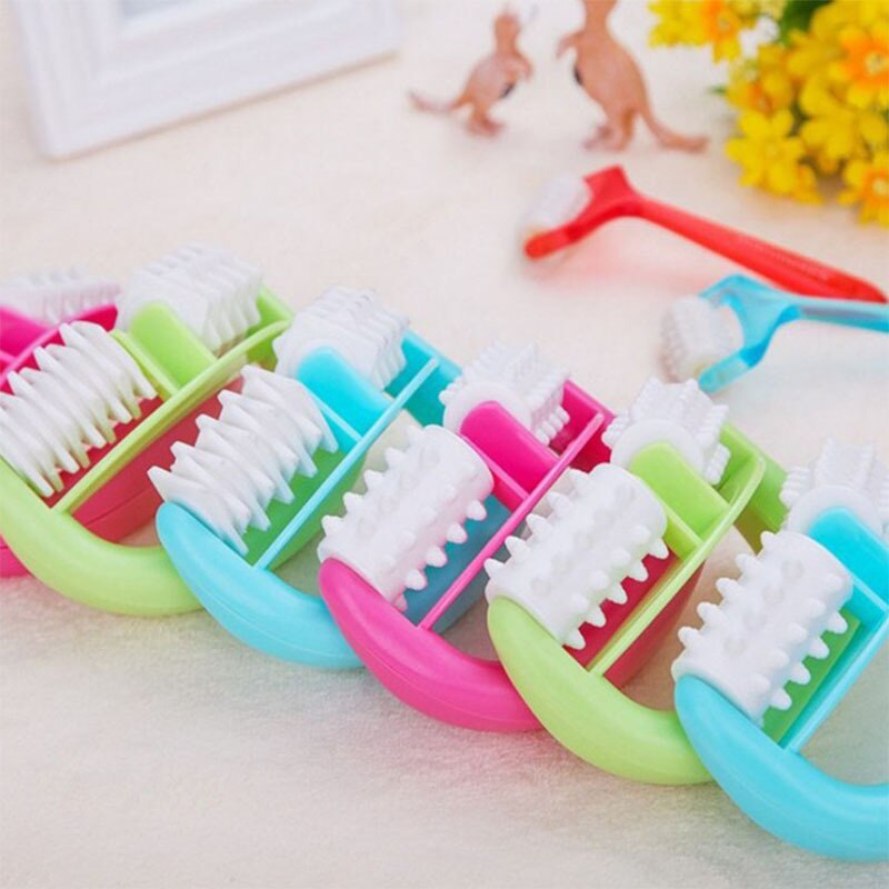 Plastic handle roller massager hand two-wheel round shank massager full body massager Factory Direct