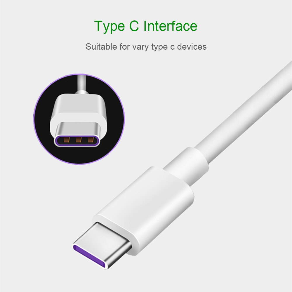 5A Fast Charging USB C Cable For Samsung S20 S10 Xiaomi Data Sync Cable For Huawei P40 P30 Pro Mobile Phone USBC Type-C Cable