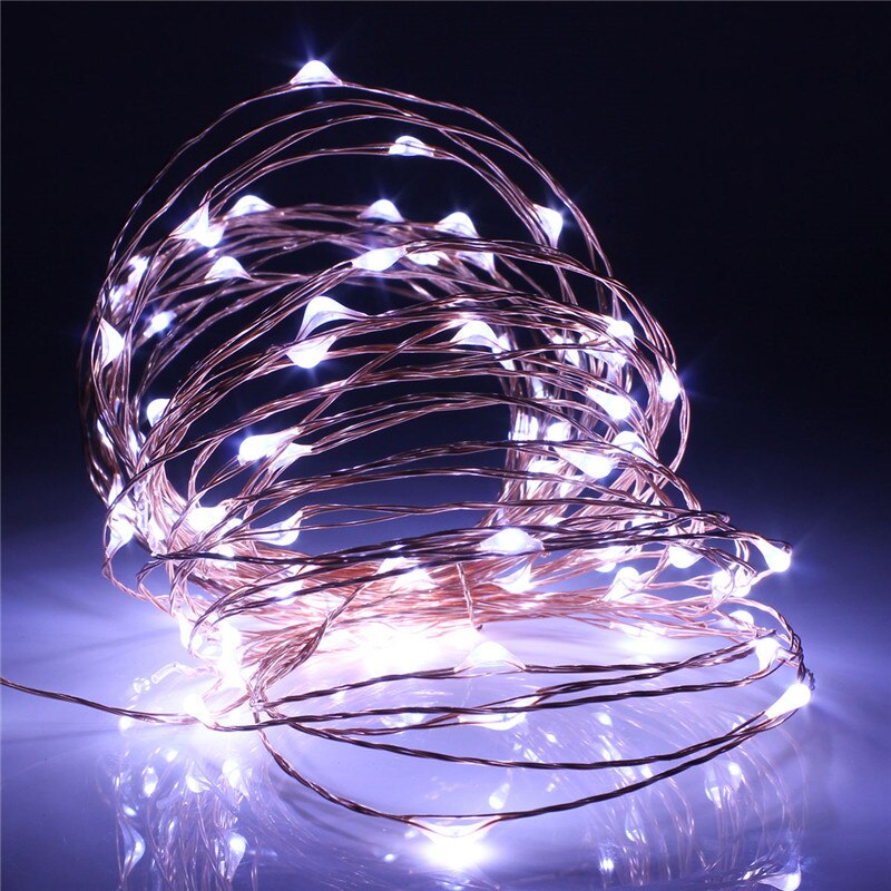 10M 100 LED Warm White String Fairy Light DC12V Waterproof Copper Wire Christmas: White