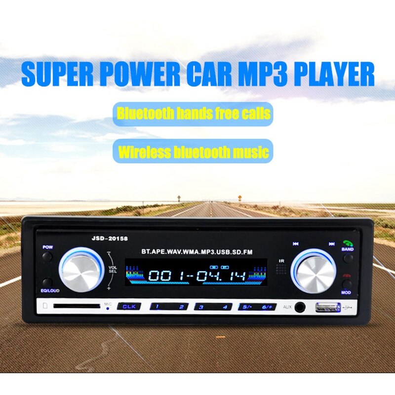 JSD-20158 Auto Radio Auto MP3 Kaart Speler Auto MP3 Speler Ondersteuning Bluetooth Muziek Digitale Hoge Fm Stereo Radio