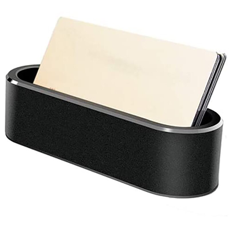Aluminum Alloy Business Card Case Desktop Upgrade Business Card Holder Display Stand Storage Box for Id,Debit Card