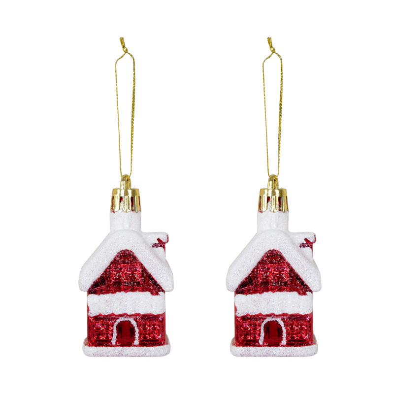 2pcs Christmas Ball Ornament Mold Xmas Tree Ice Cream Snowman House Small Turn Combination Pendant Christmas Tree Decorations: B05