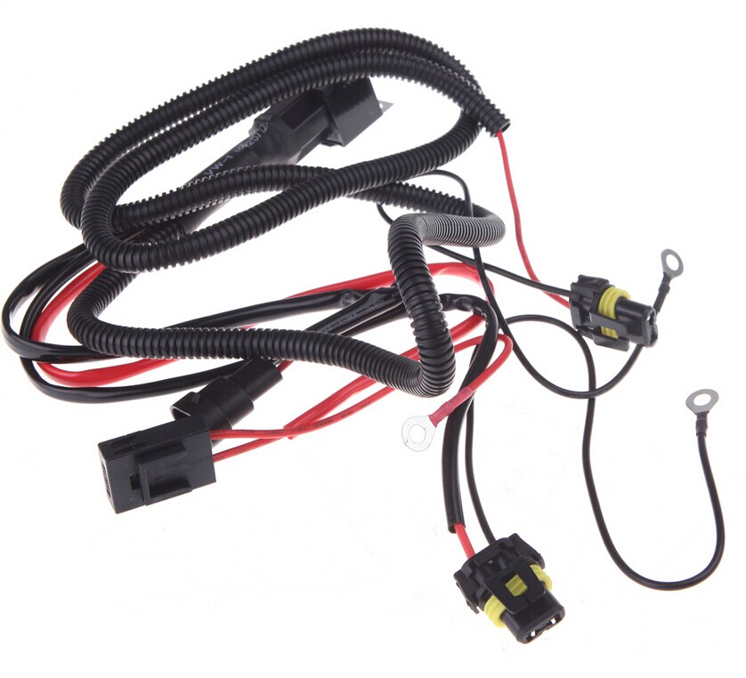 Universal para coche kit de xenón cable HID harenss H1 H3 9005 9006 HB3 HB4 880 H11 H7 relé para HID arnés de cableado de motocicleta auto