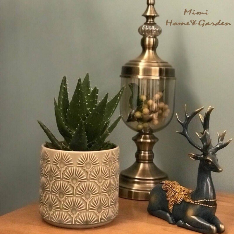 Japanese Style Ceramic Flower Pot Leaf Pattern Vase Dandelion Pattern Vase Simple Style Home Desktop Decor Garden Decoration